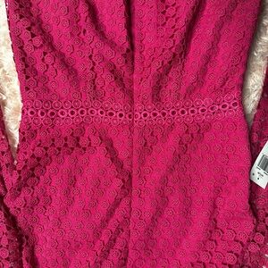 Vibrant Pink Lace Dress